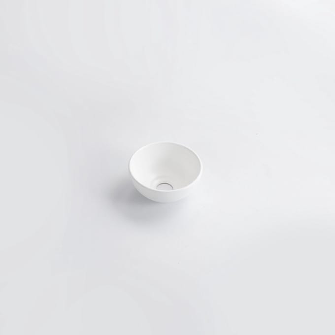 QeramiQ Dely Waskom - 20x20x9cm - rond - keramiek - mat wit