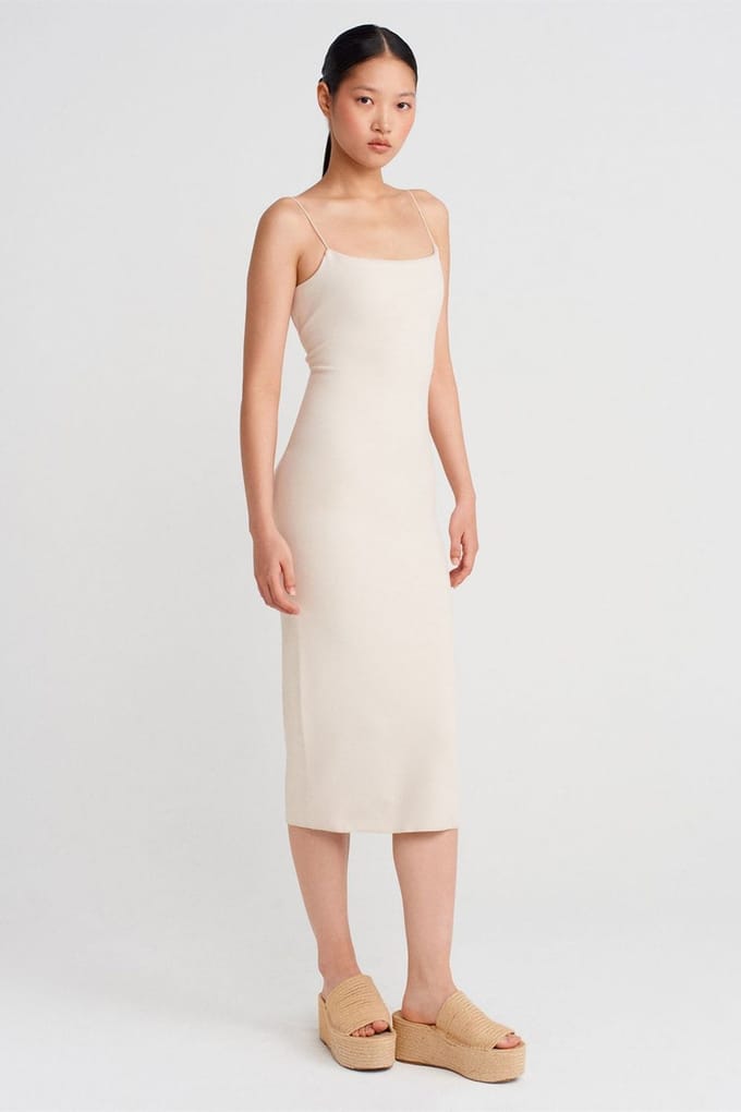 Mouwloos Bodycon Midi-jurk met Uitsnijdetails