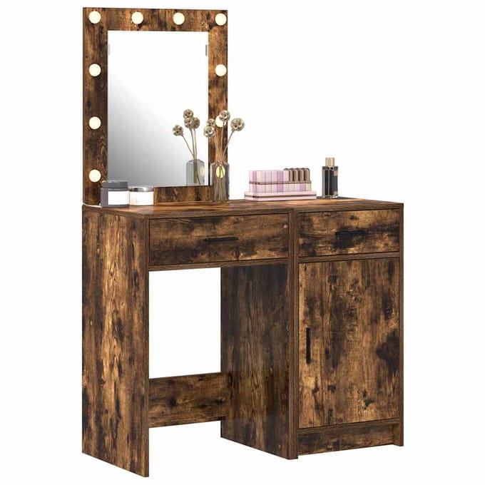 vidaXL - Kaptafel - 2 - st - Bruin - 50 - x - 41 - x - 135 - cm - Bewerkt - hout