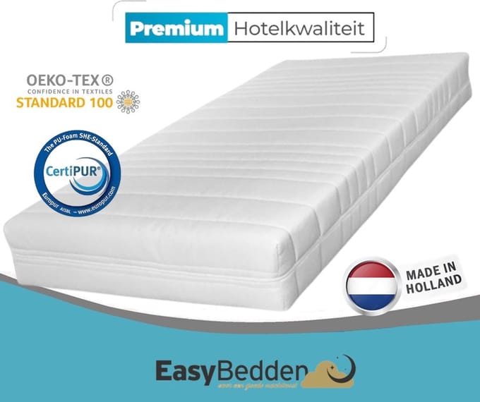 Koudschuim Pocketvering Matras Cool Fresh - 80 x 210 cm dikte c.a. 21 cm