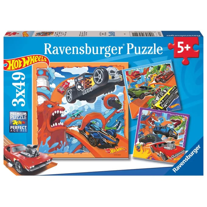 Puzzel van 39 stukken Ravensburger Hot Wheels