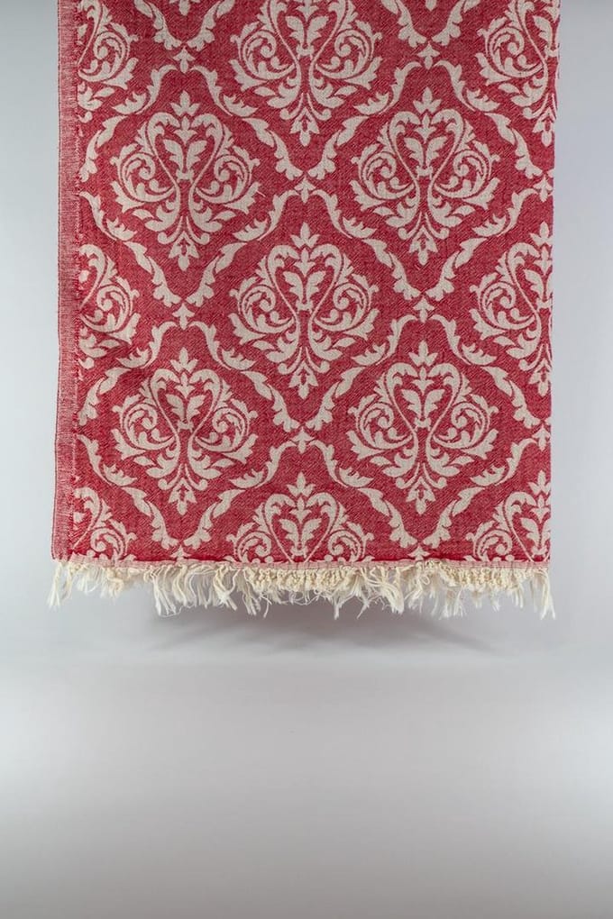 Isinda– Turkse hamamdoek – 100x180 cm – katoen – licht & sneldrogend – rood
