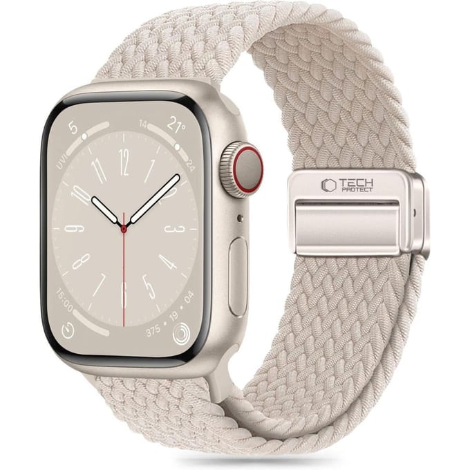 Tech-Protect Nylonmag Strap for Apple Watch 4 / 5 / 6 / 7 / 8 / 9 / SE (38 / 40 / 41 mm) - Beige