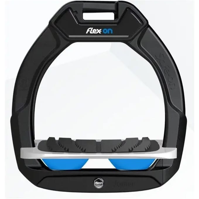 Veiligheidspinsters voor het paardrijden, Schuin Grip Zwart/Grijs/Blauw Flex-On Safe-On