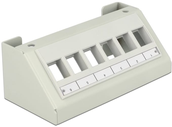 Multimedia Panel voor 6 Keystone modules / grijs