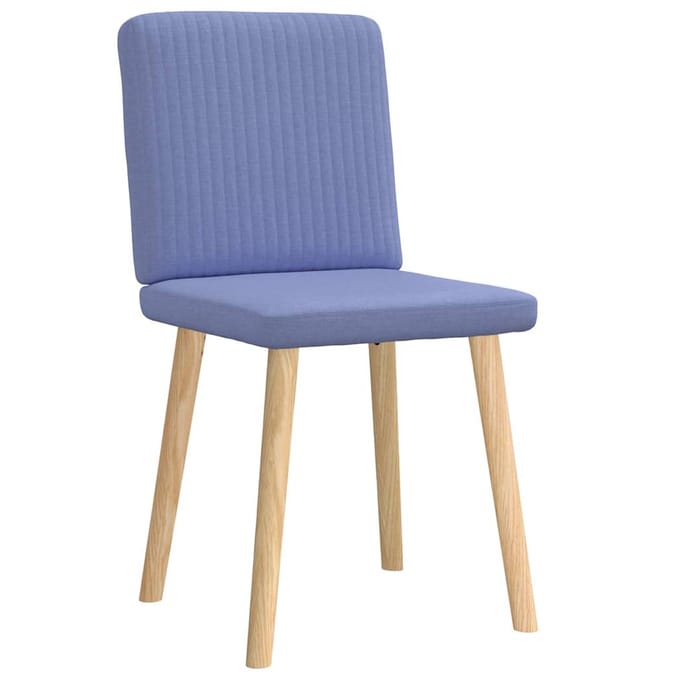 vidaXL - Eetkamerstoelen - 2 - st - stof - jeansblauw