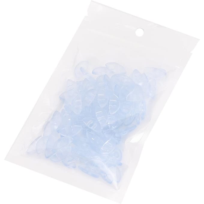 50 Paren Neuspads Siliconen Anti-slip Inzettype Neuspads Bril Accessoires white