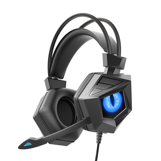 Bekabelde Gaming Headset Professioneel Ergonomisch Comfortabel Heldere Gaming Headset voor PC Computer Zwart Blauw