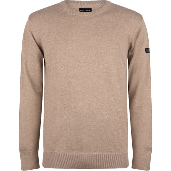 Presly & Sun Heren Knitted Pullover - Maat XXL - Taupe - Will