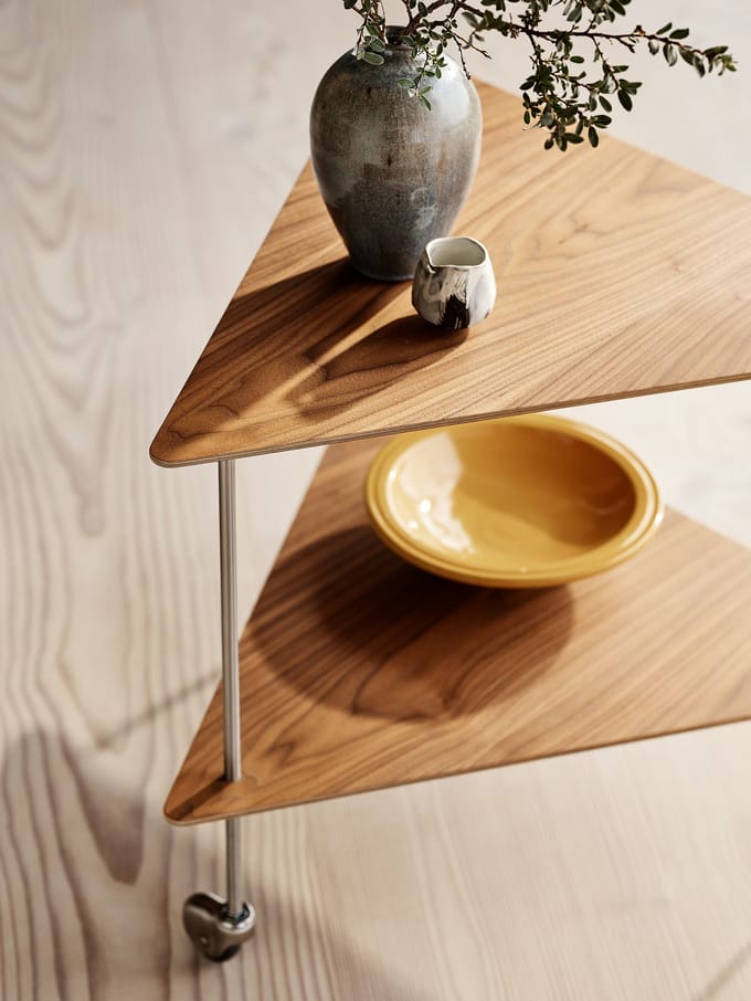 Fritz Hansen AJ trolley Bijzettafel - walnoot
