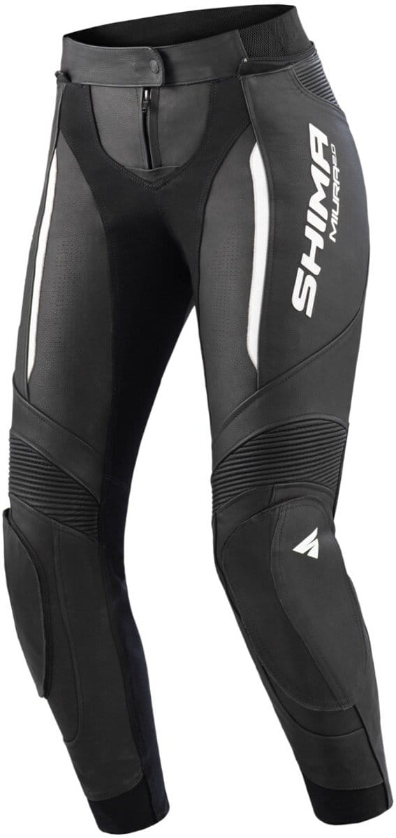 SHIMA Miura 2.0 Dames Zwart Wit Leren Motorbroek - Broek