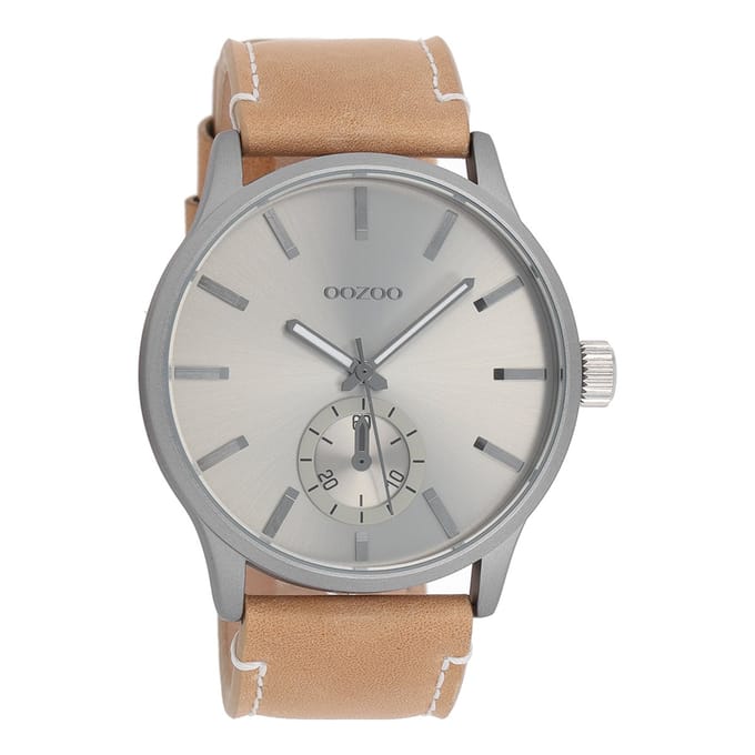 Titanium OOZOO horloge met zand leren band - C9081