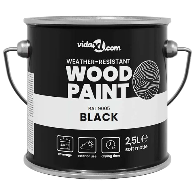 Peinture Bois Noir 2,5 L Peinture Murale