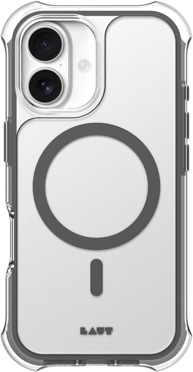 LAUT Aero Protect iPhone 17 Hoesje – Shadow Grey – Transparant – MagSafe Compatibel