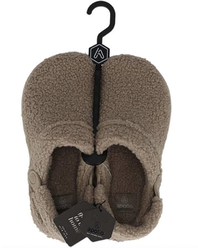 Apollo dames cloq / slipper - beige - teddy - maat 37/38