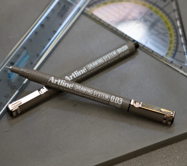 ARTLINE Drawing System Fineliner - 1 stuk- 0.3mm Lijndikte - Zwart
