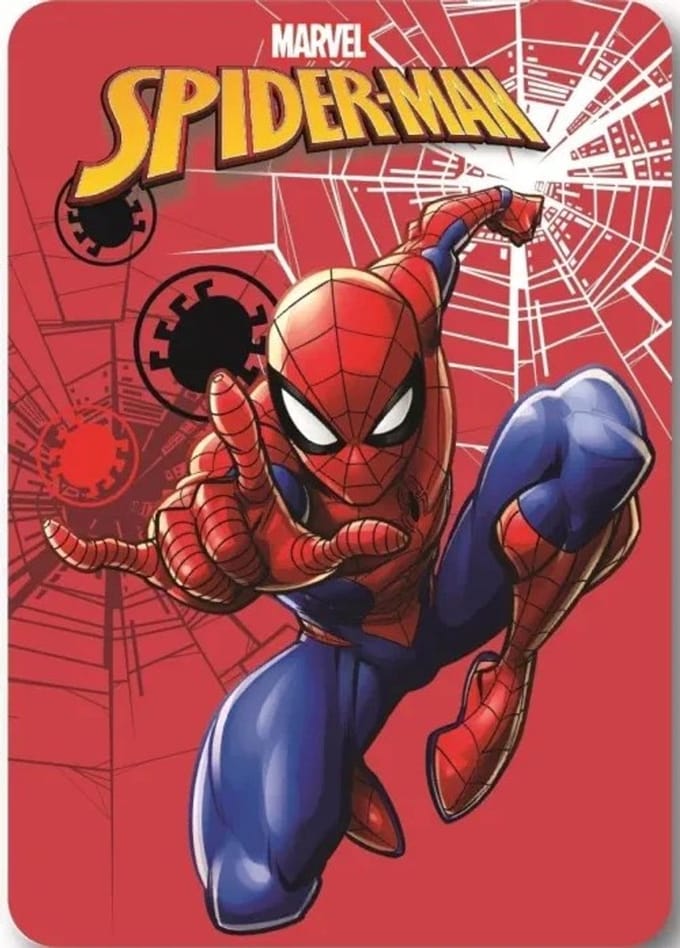 Spiderman fleece deken - rood - Spider-Man plaid - 140 x 100 cm.