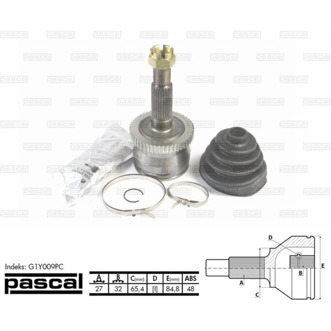 Homokineet reparatie set, aandrijfas PASCAL G1Y009PC