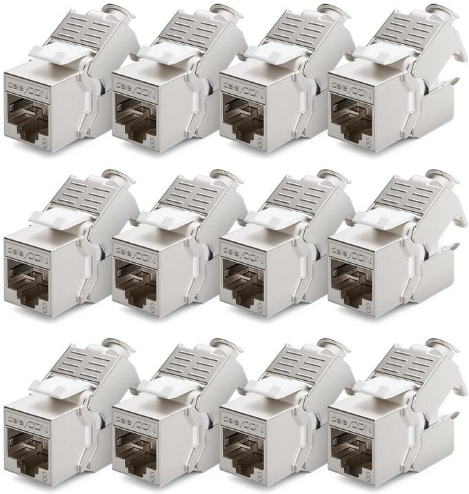 CAT 8 Keystone Jack Module STP RJ45 Netwerkconnector voor Patchpaneel en Keystone Houder 40 Gbps