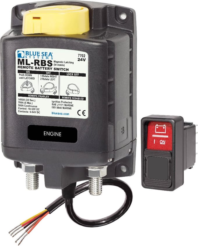 Afstandbedienbare accu schakelaar ook handmatig switch (24V) (BS7702)