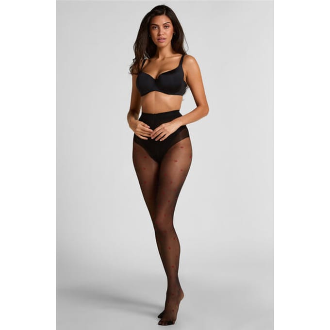 Hunkemöller Panty 15 Denier print Zwart