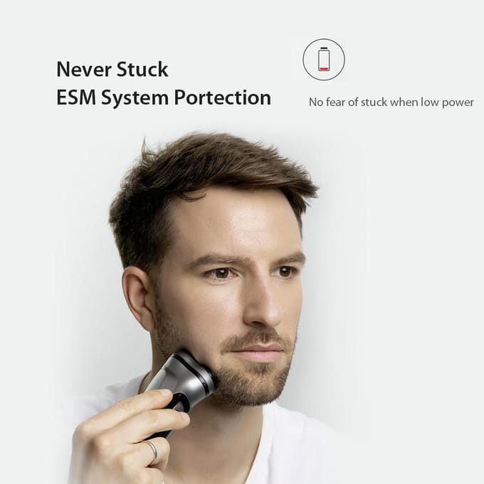 Youpin 3D Elektrisch Scheerapparaat Enchen BlackStone Elektrisch Scheerapparaat Wasbare Baardtrimmer voor mannen Oplaadbare scheerapparaat Machine gray