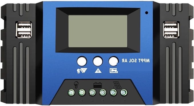 Solar Laadregelaar - MPPT Controller - Energie Beheer - LCD Display Instelbaar - 100A 12V 24V - Zwart