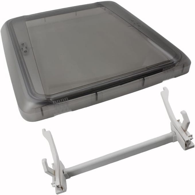 Reservekap Dakkapel - Vervangend Dakluik - Camper Onderhoud - Aerodynamisch Ontwerp - 40x40 cm - Wit