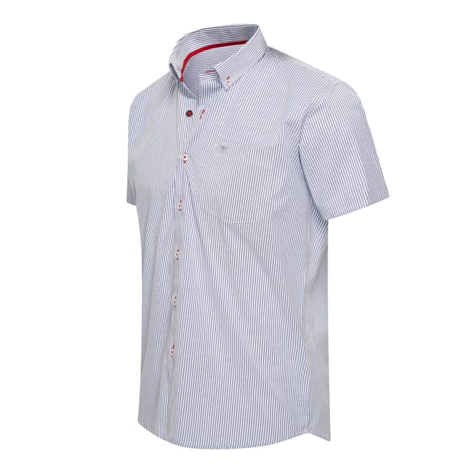 Cappuccino Italia - Heren Overhemden Bronte Stretch - Blauw - Maat 3XL