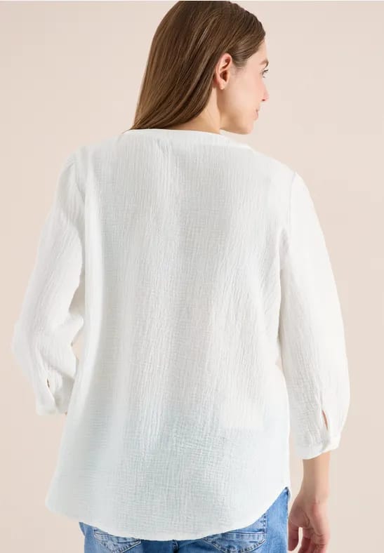 3/4-mouwen blouse van mousseline