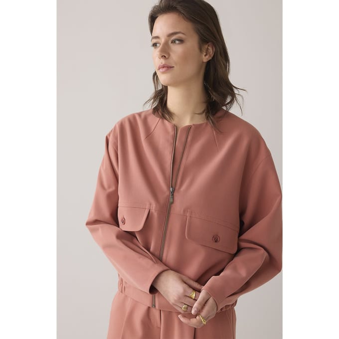 Summum Woman Jacket Uni Sephia Blush Maat: 44 | Lichte Jassen Outlet | Dames