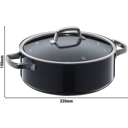 WMF Fusiontec Mineral - Braadpan - Ø 280mm - inclusief glazen deksel - Zwart