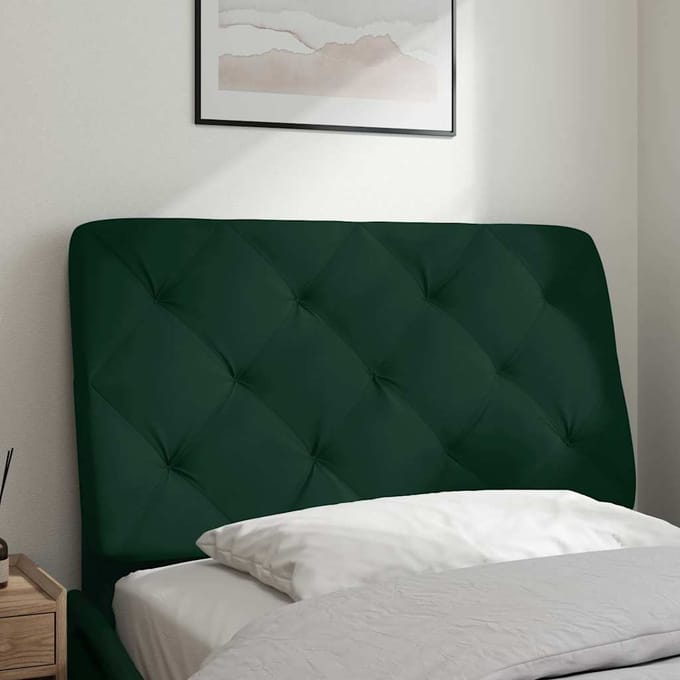 vidaXL - Hoofdbordkussen - 80 - cm - fluweel - donkergroen