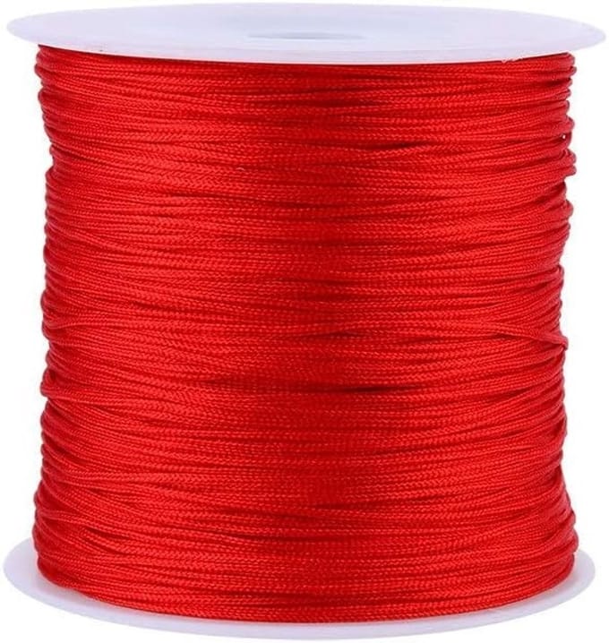 Rode Nylon Rattail Koord van 100M x 0.8mm voor Sieraden Maken, Knutselen en DIY Projecten
