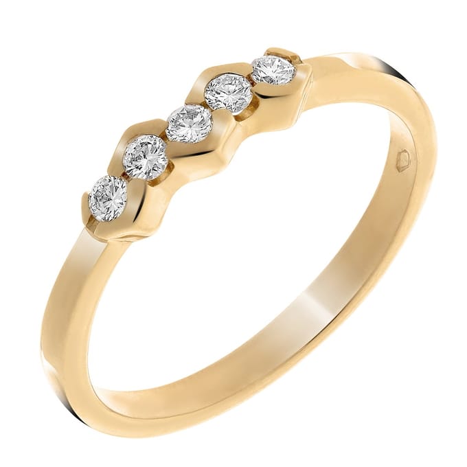 Orphelia RD-33215/55 - Ring - geelgoudkleurige 18 Karaat - Diamant 0.20 ct