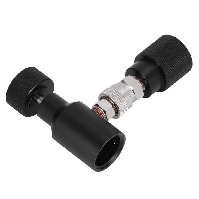 CO2 Vuladapter Aluminium Cilinderaansluiting ASA met G1/2-14 Soda Accessoire Zwart