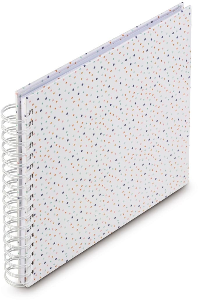 Spiraalalbum Confetti, 28x24 cm, 50 witte pagina's