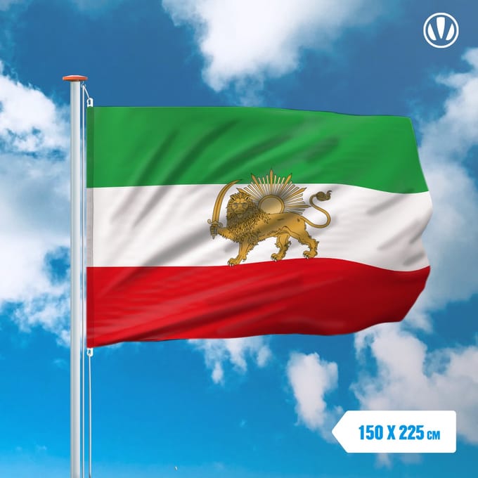 Vlag oud Iran 150x225cm
