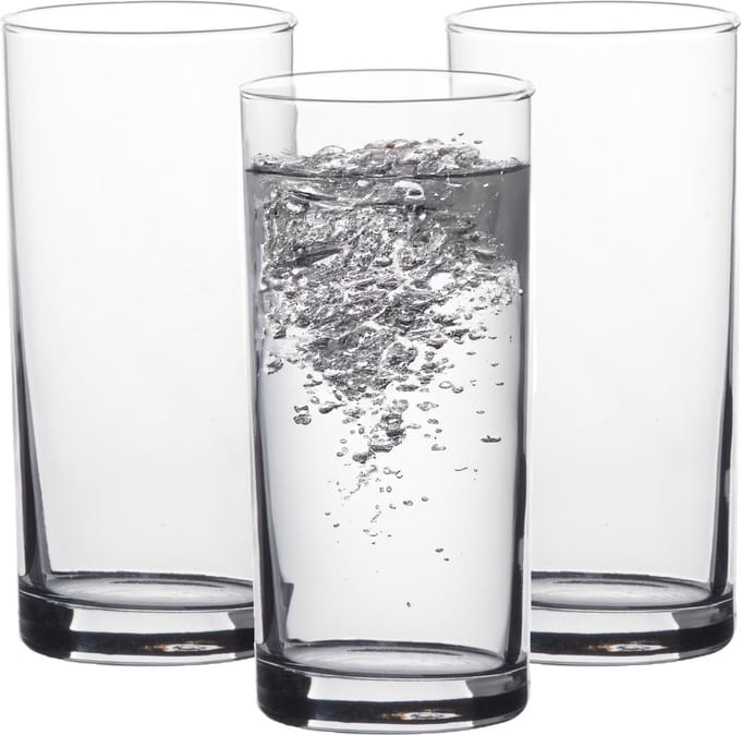 LAV Waterglazen Liberty - transparant glas - 3x - 295 ml