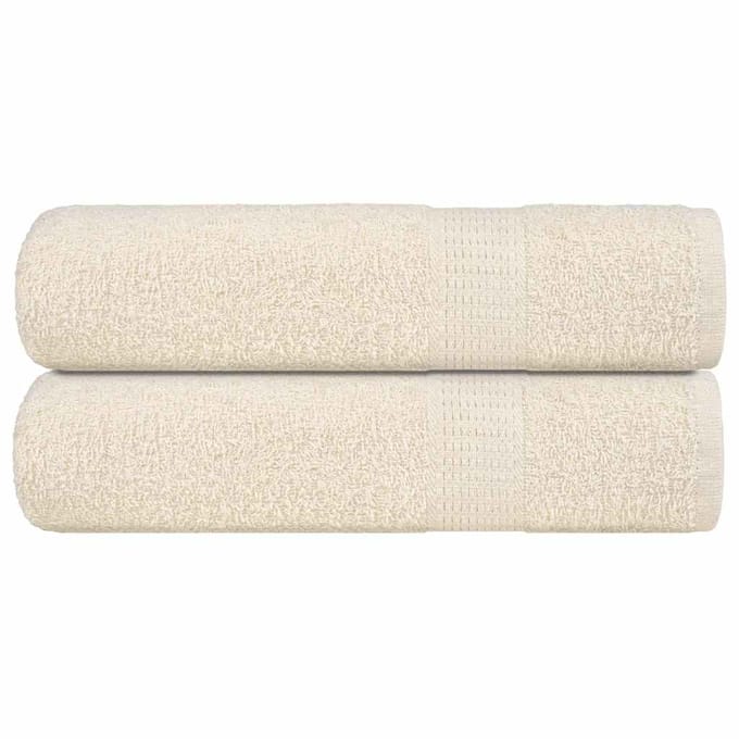 vidaXL - Handdoeken - FROGN - 2 - st - 50x100 - cm - 360 - g/m² - crème