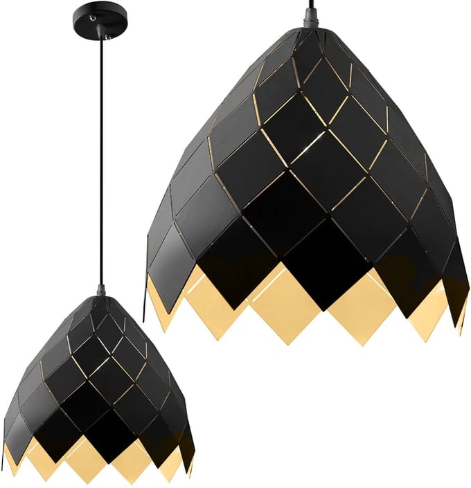Toolight App338-1Cp Hanglamp Zwart 28,5X29,5X28,5Cm