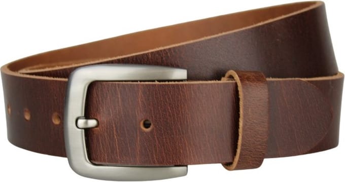 Fana Belts Heren Riem Bruin - Taillemaat 105 - Buffelleer - 4cm Brede Echt Lederen Jeans Riem