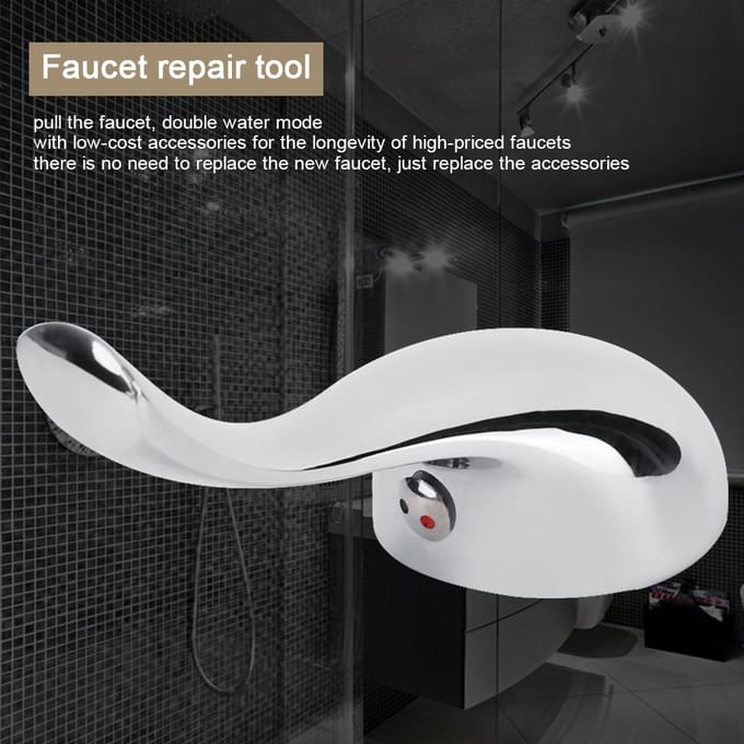 Badkamer Zinklegering Warm Koud Water Kraan Kraan Handvat Vervanging voor 35mm Klepkern white