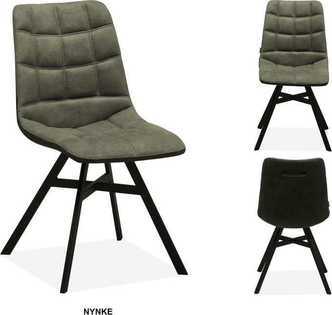 MX Sofa Eetkamer stoel Nynke - kleur: Mos - set van 2 stoelen