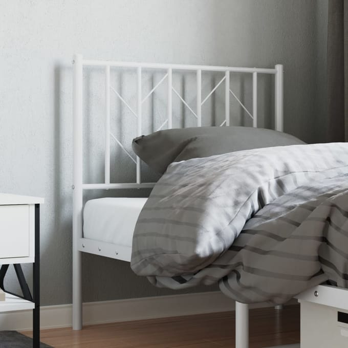 vidaXL Vervangend hoofdbord 80 cm metaal wit