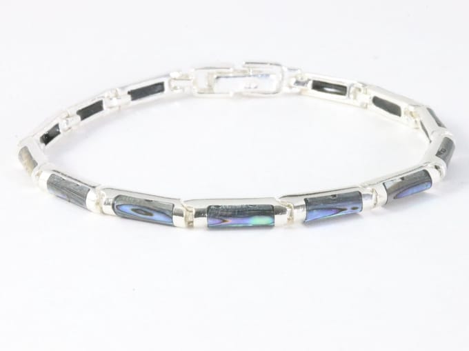 Zilveren armband met abalone schelp