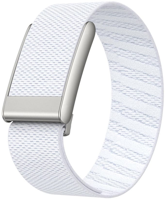 Nylon bandje - geschikt voor WHOOP 5.0 - elastisch met houder - wit