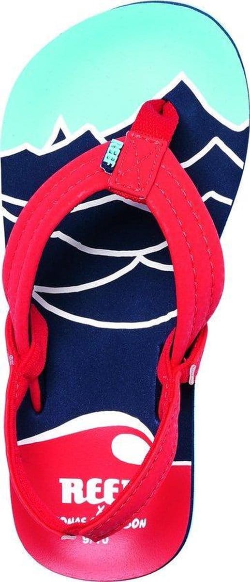 Reef Jonas Claesson Lil Ahi Mountain Wave Jongens Slippers - Blauw - Maat 25/26