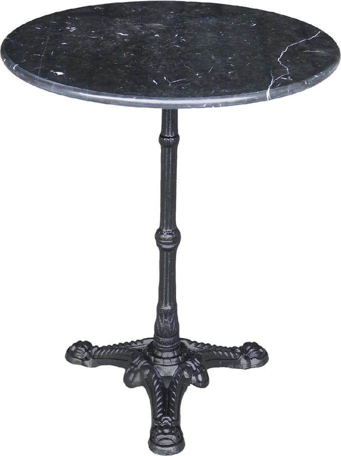 Lesliliving - Tafel marmer rond 60cm - Zwart
