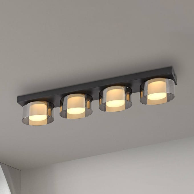 Paul Neuhaus LED plafondlamp Rika, 70 cm, glas, dimbaar
